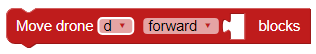 Move drone [] [] [] blocks